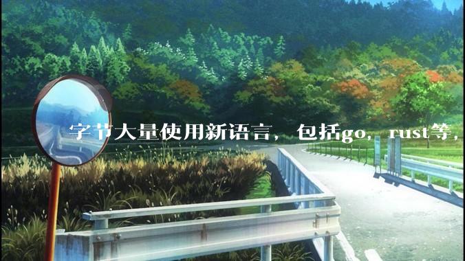 字节大量使用新语言，包括go，rust等，为什么阿里一直都抱着j***a不松手？