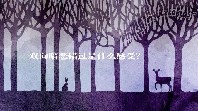 双向暗恋错过是什么感受？