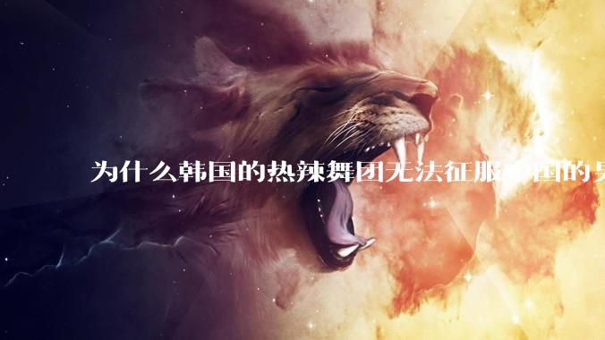 为什么韩国的热辣舞团无法征服中国的男性市场？？
