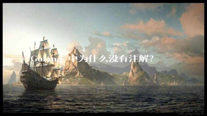 Golang 中为什么没有注解？